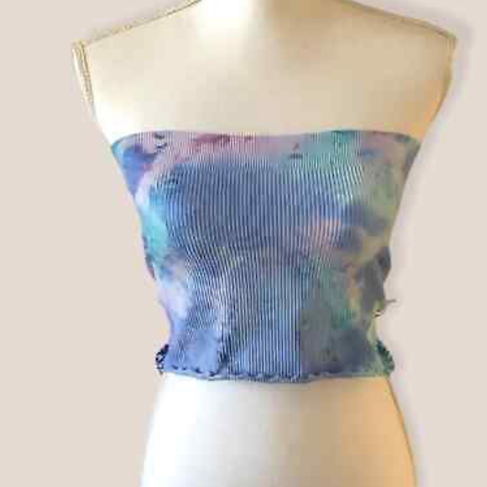 Spiritual Gangster Amor Cotton Candy Tie Dye Bandeau Tube Top Size XS/S